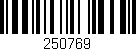 Código de barras (EAN, GTIN, SKU, ISBN): '250769'