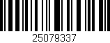 Código de barras (EAN, GTIN, SKU, ISBN): '25079337'