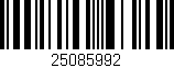 Código de barras (EAN, GTIN, SKU, ISBN): '25085992'