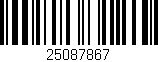 Código de barras (EAN, GTIN, SKU, ISBN): '25087867'