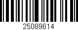 Código de barras (EAN, GTIN, SKU, ISBN): '25089614'