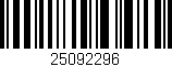 Código de barras (EAN, GTIN, SKU, ISBN): '25092296'