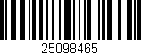 Código de barras (EAN, GTIN, SKU, ISBN): '25098465'