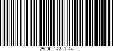 Código de barras (EAN, GTIN, SKU, ISBN): '25098_142_0_44'