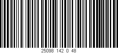 Código de barras (EAN, GTIN, SKU, ISBN): '25098_142_0_48'