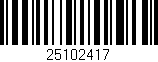 Código de barras (EAN, GTIN, SKU, ISBN): '25102417'