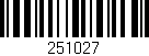 Código de barras (EAN, GTIN, SKU, ISBN): '251027'