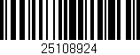 Código de barras (EAN, GTIN, SKU, ISBN): '25108924'