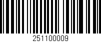 Código de barras (EAN, GTIN, SKU, ISBN): '251100009'