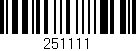 Código de barras (EAN, GTIN, SKU, ISBN): '251111'