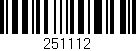 Código de barras (EAN, GTIN, SKU, ISBN): '251112'