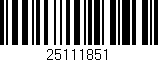 Código de barras (EAN, GTIN, SKU, ISBN): '25111851'