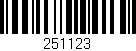 Código de barras (EAN, GTIN, SKU, ISBN): '251123'