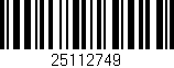 Código de barras (EAN, GTIN, SKU, ISBN): '25112749'