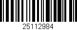 Código de barras (EAN, GTIN, SKU, ISBN): '25112984'