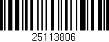 Código de barras (EAN, GTIN, SKU, ISBN): '25113806'