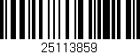 Código de barras (EAN, GTIN, SKU, ISBN): '25113859'