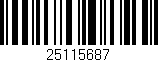 Código de barras (EAN, GTIN, SKU, ISBN): '25115687'