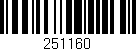 Código de barras (EAN, GTIN, SKU, ISBN): '251160'