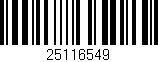 Código de barras (EAN, GTIN, SKU, ISBN): '25116549'
