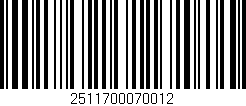 Código de barras (EAN, GTIN, SKU, ISBN): '2511700070012'
