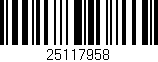 Código de barras (EAN, GTIN, SKU, ISBN): '25117958'