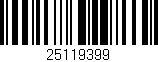 Código de barras (EAN, GTIN, SKU, ISBN): '25119399'