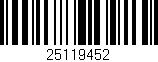 Código de barras (EAN, GTIN, SKU, ISBN): '25119452'