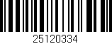 Código de barras (EAN, GTIN, SKU, ISBN): '25120334'