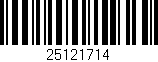 Código de barras (EAN, GTIN, SKU, ISBN): '25121714'