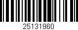 Código de barras (EAN, GTIN, SKU, ISBN): '25131960'
