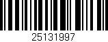 Código de barras (EAN, GTIN, SKU, ISBN): '25131997'