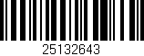 Código de barras (EAN, GTIN, SKU, ISBN): '25132643'
