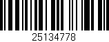 Código de barras (EAN, GTIN, SKU, ISBN): '25134778'