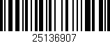 Código de barras (EAN, GTIN, SKU, ISBN): '25136907'