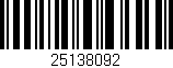 Código de barras (EAN, GTIN, SKU, ISBN): '25138092'