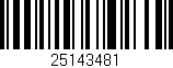 Código de barras (EAN, GTIN, SKU, ISBN): '25143481'