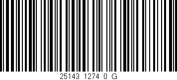Código de barras (EAN, GTIN, SKU, ISBN): '25143_1274_0_G'