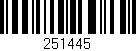 Código de barras (EAN, GTIN, SKU, ISBN): '251445'
