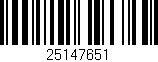 Código de barras (EAN, GTIN, SKU, ISBN): '25147651'