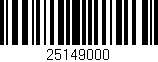 Código de barras (EAN, GTIN, SKU, ISBN): '25149000'