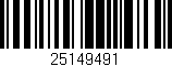 Código de barras (EAN, GTIN, SKU, ISBN): '25149491'
