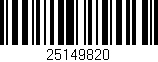 Código de barras (EAN, GTIN, SKU, ISBN): '25149820'