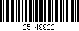 Código de barras (EAN, GTIN, SKU, ISBN): '25149922'