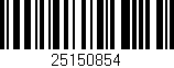 Código de barras (EAN, GTIN, SKU, ISBN): '25150854'