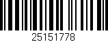 Código de barras (EAN, GTIN, SKU, ISBN): '25151778'