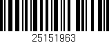 Código de barras (EAN, GTIN, SKU, ISBN): '25151963'