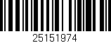 Código de barras (EAN, GTIN, SKU, ISBN): '25151974'