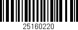 Código de barras (EAN, GTIN, SKU, ISBN): '25160220'