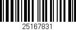 Código de barras (EAN, GTIN, SKU, ISBN): '25167831'